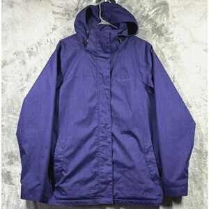 Columbia Jacket Womens Large Purple Full Zip Coat Lined Interchange Gorpcore